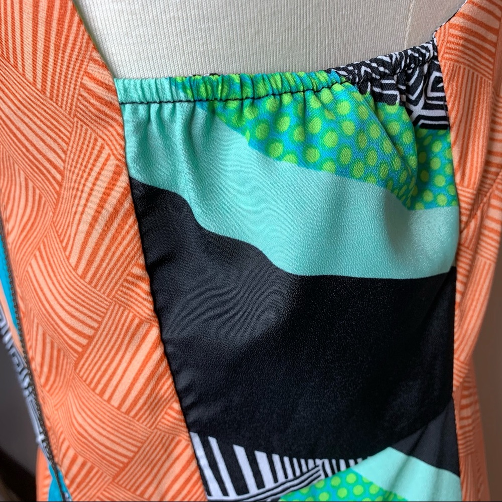 BAR III Sleeveless Maxi Dress Orange Multi Size S - Picture 6 of 8